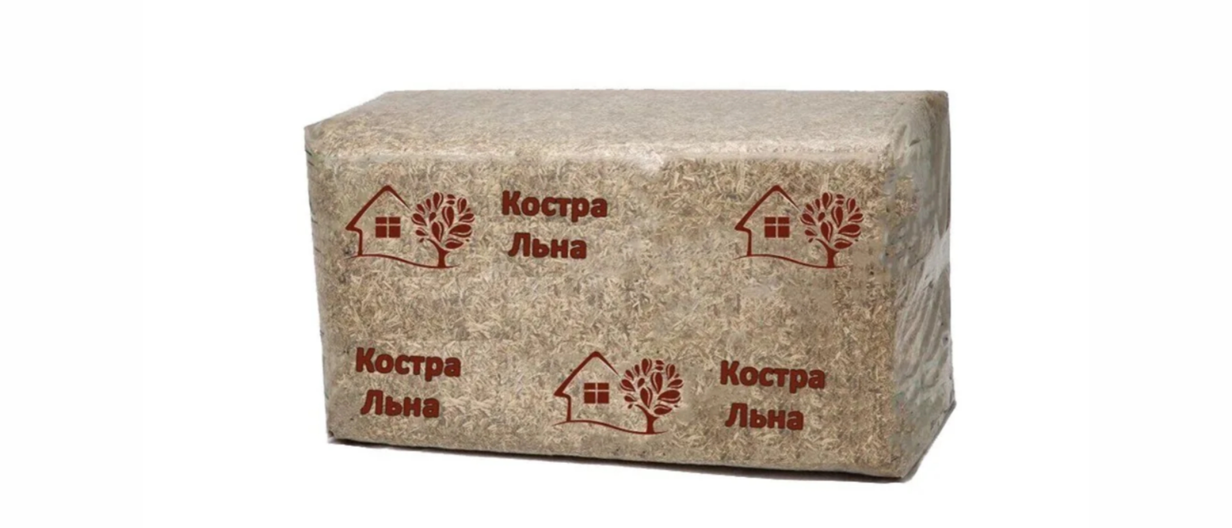 Брикет из льняной костры 8кг